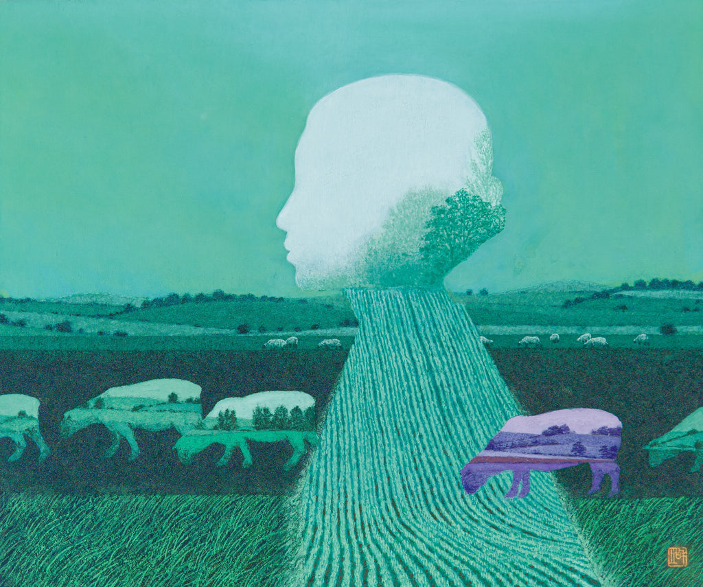 Inner Landscape-Hokkaido, KAZUYUKI FUTAGAWA, 2025Mineral pigment on paper37.9 × 45.5 cm