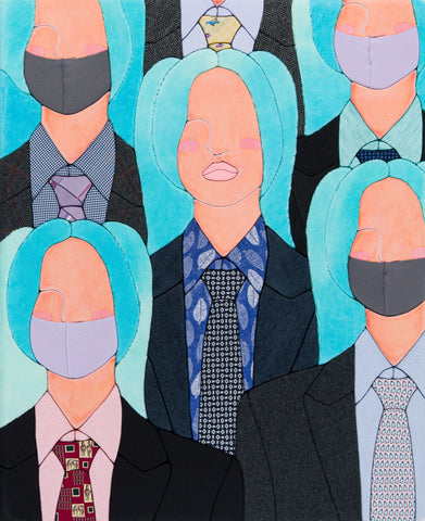 silent majority, KEN YASHIKI, 2026Dye, Used clothes on styrofoam65.2 × 52.8 × 6.3 cm