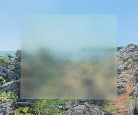 Frosted Window#111, KISHO KAKUTANI, 2025Acrylic on canvas38.0 × 45.5 cm