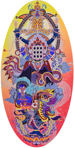 O Float col.1, KOHEI KYOMORI, 2022Mineral pigments and UV resin on canvas180.0 × 90.0 × 3.5 cm