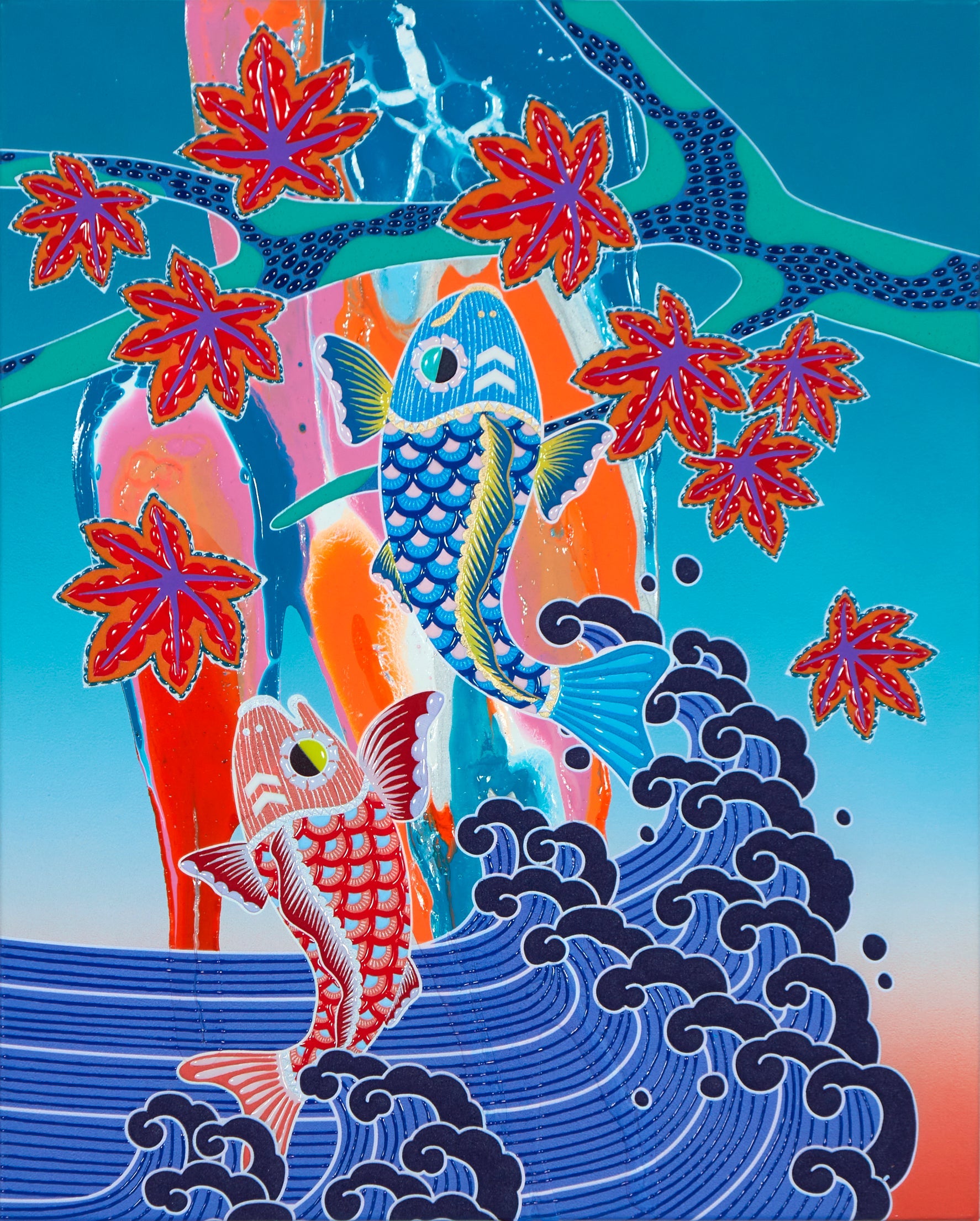 Flowing Carp | Whitestone Gallery