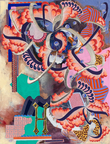 Self Decoration #1, KOHEI KYOMORI, 2026Mineral pigments, UV resin on canvas65.5 × 50.0 × 4.0 cm