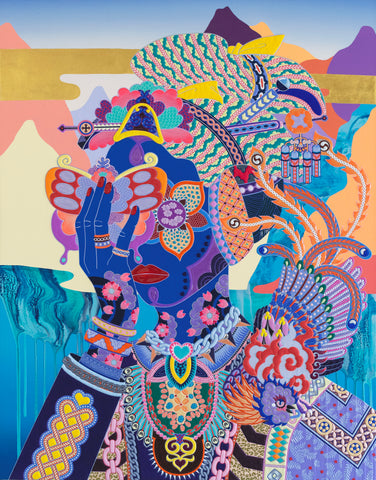 M 1156 F, KOHEI KYOMORI, 2026Mineral pigments, UV resin on canvas117.0 × 91.0 × 4.7 cm