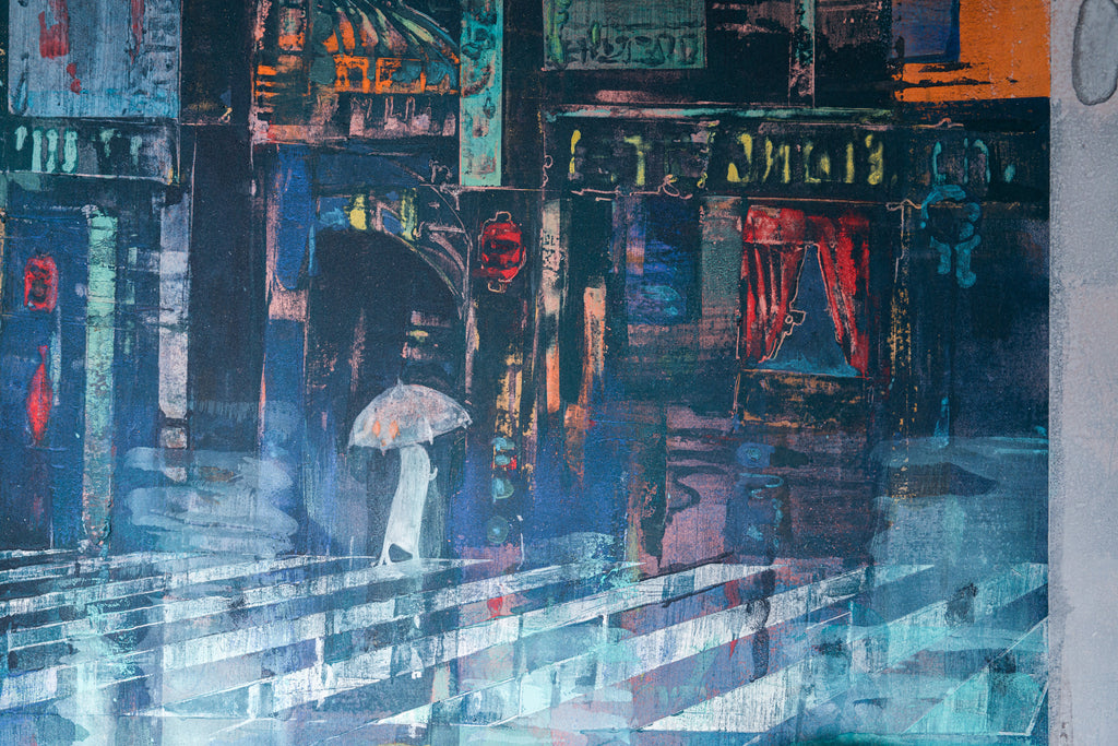 White of Contemplation, KOSUKE HARASAWA, 2025Mineral pigments, Ink, Silver leaf on Japanese paper mounted on wooden board116.7 × 91.0 cm