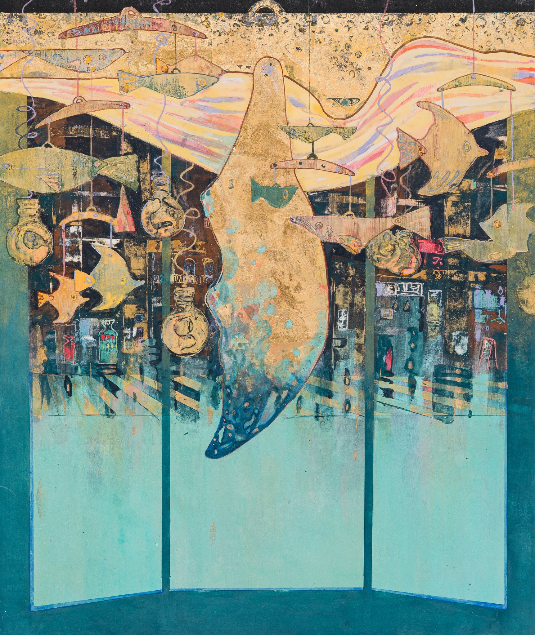 絵画 kakurete A Whale in the City | Whitestone Gallery