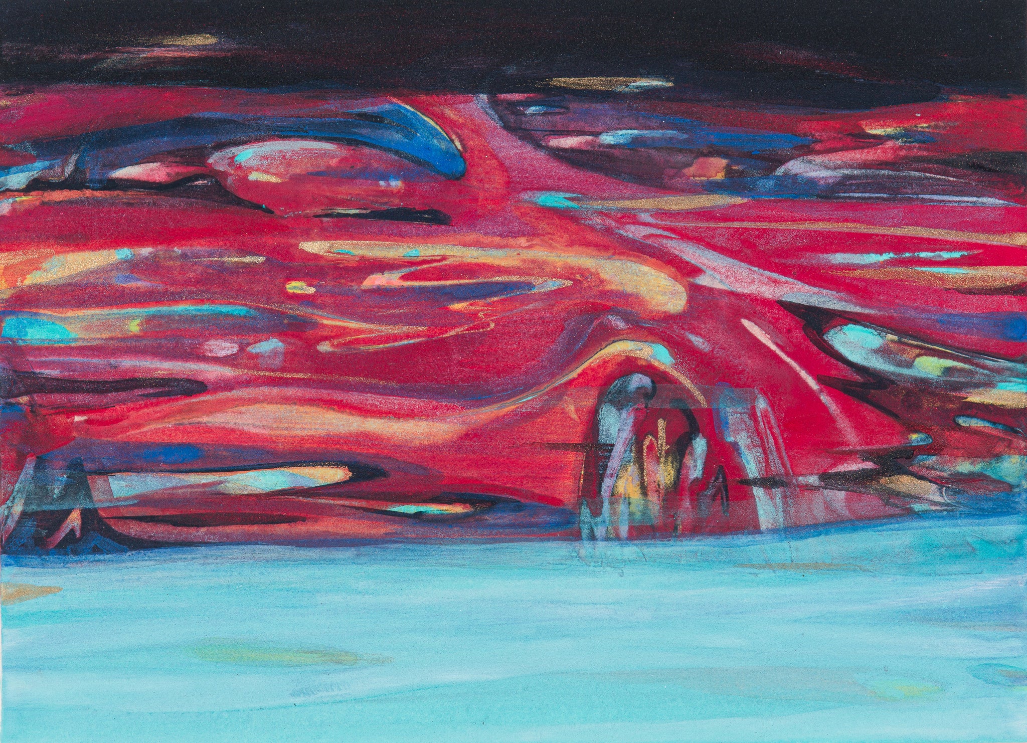 K.ozawa作品 油彩画 Reflected in a Car | Whitestone Gallery