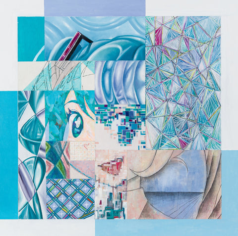 Kirakira_MIKU, KOTARO HOSHIYAMA, 2026Acrylic, Oil on canvas72.7 × 72.7 cm