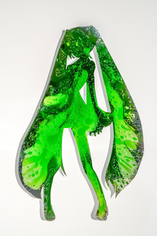 Spectral III: Green Pulse, LAI JUN T., 2026Acrylic, Epoxy resin183.0 × 120.0 cm