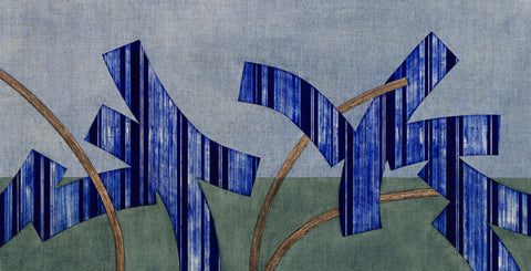 The Blue Flower, LEE CHAE, 2024Oil on canvas75.0 × 145.5 cm