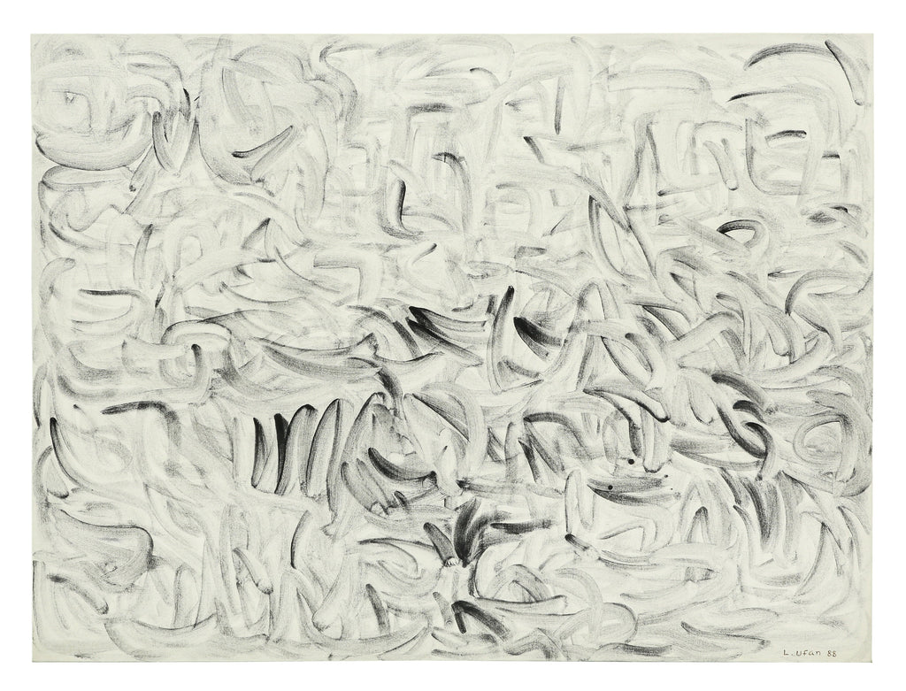 With Winds, LEE UFAN, 1988Mineral pigments with glue on canvas97.2 × 130.3 cm