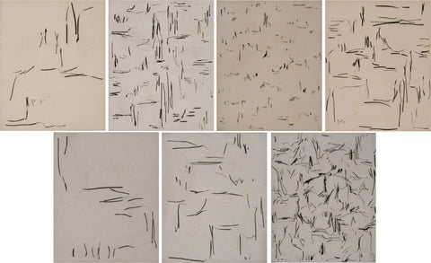 To the Ruins, LEE UFAN, 1986Drypoint49.5 × 39.3 cmEdition of 50Set of 7 pieces