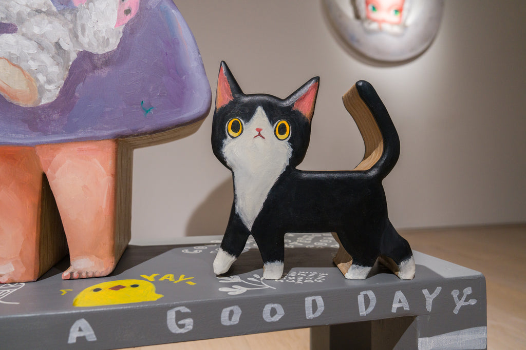 My Teddy, MANE, 2025Painted wood sculpture80.0 × 30.0 × 124.0 cm