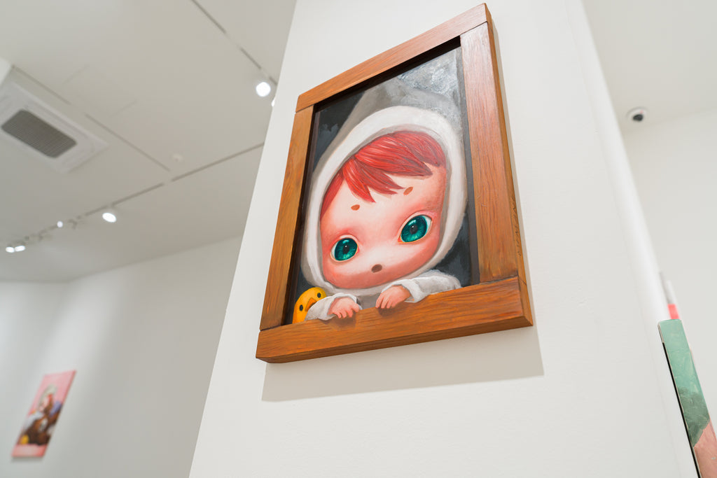 Peeking, MANE, 2026Oil on wood panel52.5 × 38.0 cm
