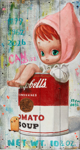 Can No.32, MANE, 2026Oil on wood panel89.5 × 48.0 cm
