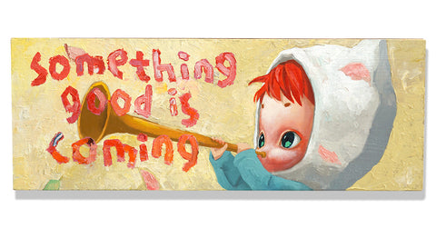 Something Good Is Coming, MANE, 2026Oil on wood panel30.0 × 80.0 cm