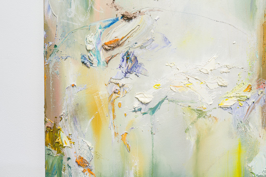 The Unseen Breath, MARINO FUNAHASHI, 2025Oil, Acrylic, Sand, Spray, Canvas, Panel91.0 × 72.7 cm