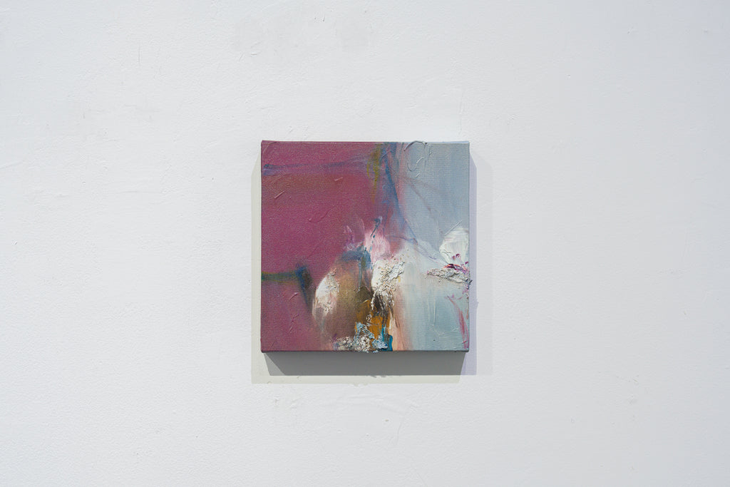 Elements landscapes #3, MARINO FUNAHASHI, 2025Oil, Acrylic, Sand, Spray, Canvas, Panel22.7 × 22.7 cm