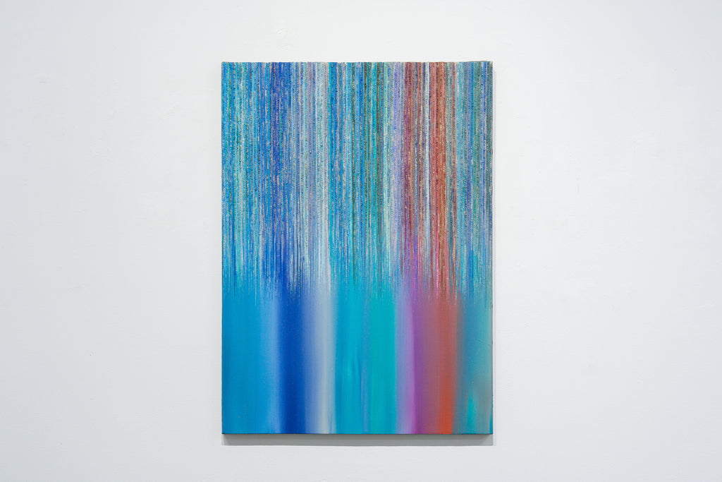 Rain-natsusame-, MARINO FUNAHASHI, 2025Acrylic, Sand, Glass, Canvas, Panel72.7 × 53.0 cm
