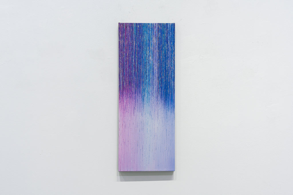 Rain -fog- #3, MARINO FUNAHASHI, 2025Acrylic, Sand, Glass, Canvas, Panel53.0 × 20.0 cm