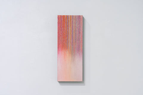 Rain -fog- #6, MARINO FUNAHASHI, 2025Acrylic, Sand, Canvas, Panel53.0 × 20.0 cm