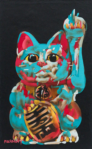 Maneki-neko, MASANORI NAKAO, 2018Acrylic on canvas and panel53.0 × 33.3 cm