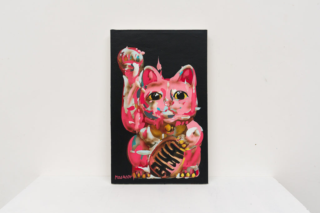 Maneki-neko, MASANORI NAKAO, 2018Acrylic on canvas and panel53.0 × 33.3 cm