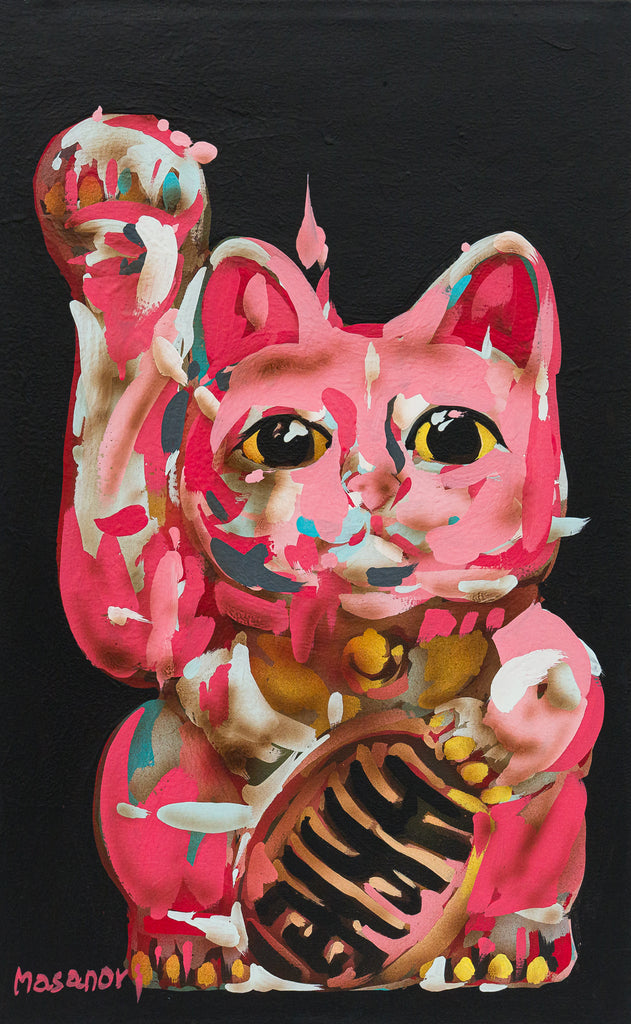 Maneki-neko, MASANORI NAKAO, 2018Acrylic on canvas and panel53.0 × 33.3 cm