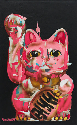 Maneki-neko, MASANORI NAKAO, 2018Acrylic on canvas and panel53.0 × 33.3 cm
