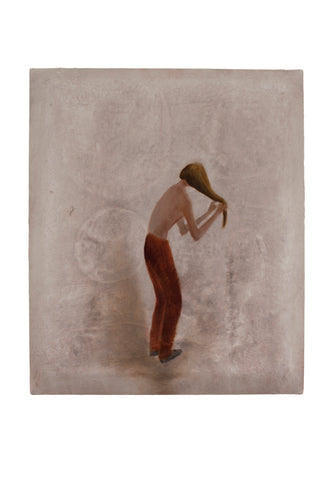 Little Figures series - Brushing Hair, MENG YANGYANG, 2026Mix media and oil on Canvas60.0 × 50.0 cm