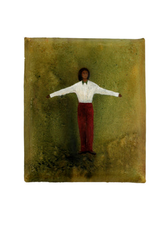 Little Figures series - White Shirt, MENG YANGYANG, 2026Mix media and oil on Canvas60.0 × 50.0 cm