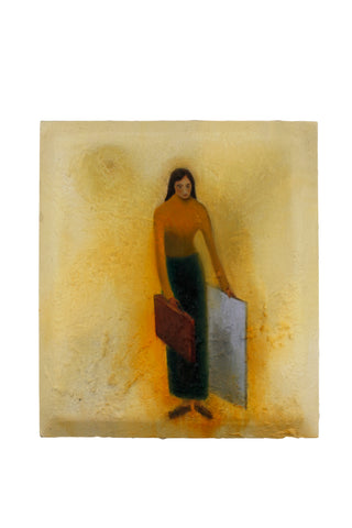 Little Figures series - Female Artist, MENG YANGYANG, 2026Mix media and oil on Canvas80.0 × 70.0 cm