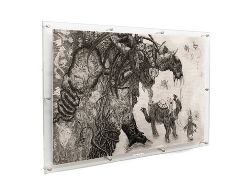 赤い実 Akira Kusaka シカと植物のアート作品 モダンアート Negaglio 赤い実 Akira Kusaka シカと植物のアート作品 モダンアート Negaglio