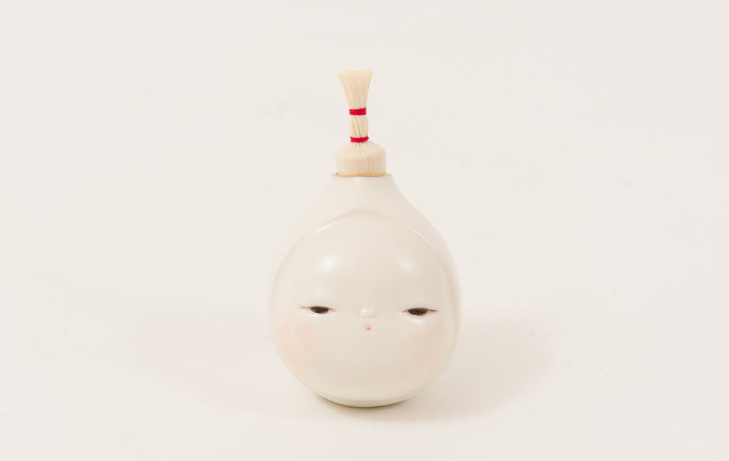 Chonmage Baby 1, MIYAKO TERAKURA, 2026Wood, Silk thread, Corn husks, Ceramic, Slip casting5.5 × 6.0 × 8.5 cm