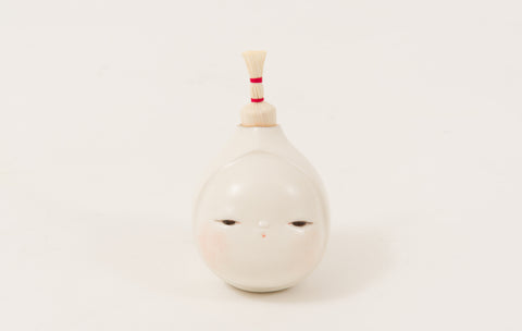 Chonmage Baby 1, MIYAKO TERAKURA, 2026Wood, Silk thread, Corn husks, Ceramic, Slip casting5.5 × 6.0 × 8.5 cm