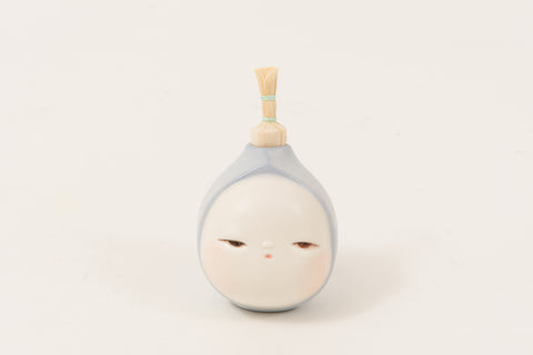 Chonmage Baby 2, MIYAKO TERAKURA, 2026Wood, Silk thread, Corn husks, Ceramic5.5 × 6.0 × 8.5 cm
