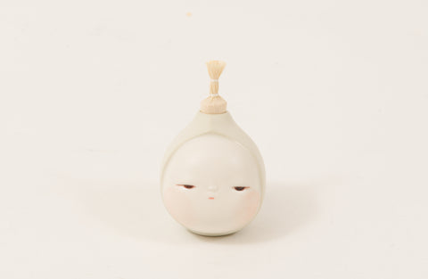 Chonmage Baby 5, MIYAKO TERAKURA, 2026Wood, Silk thread, Corn husks, Ceramic5.5 × 6.0 × 8.5 cm