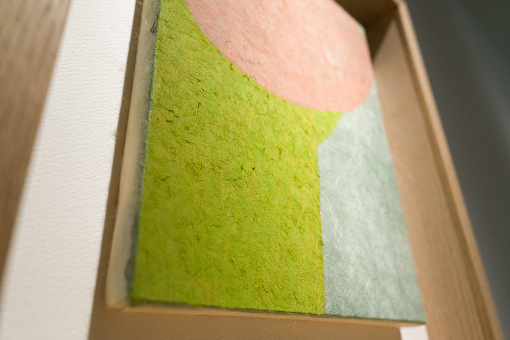 crouching and standing up I, NOBUKO WATABIKI, 2008Oil pastel, Japanese paper mounted on panel27.3 × 22.0 cm