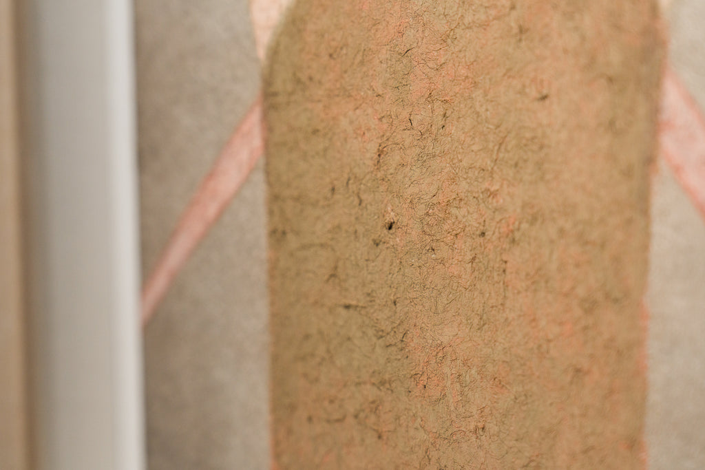 crouching and standing up III, NOBUKO WATABIKI, 2008Oil pastel, Japanese paper mounted on panel27.3 × 22.0 cm