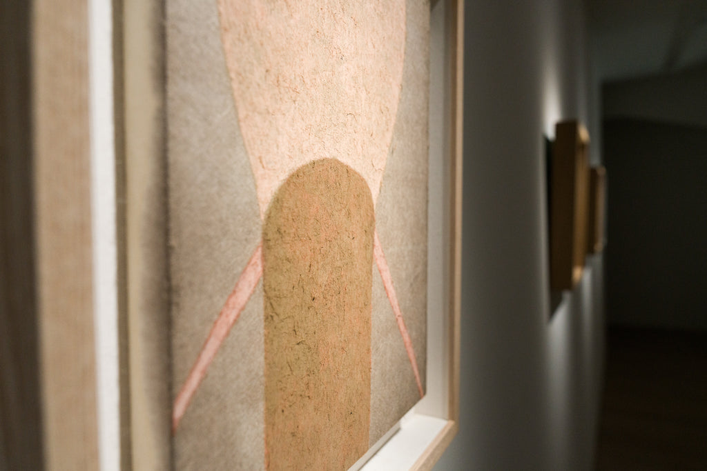 crouching and standing up III, NOBUKO WATABIKI, 2008Oil pastel, Japanese paper mounted on panel27.3 × 22.0 cm