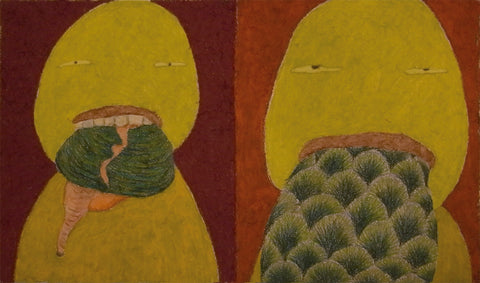 Untitled 2008-81-B, NOBUKO WATABIKI, 2008Oil pastel on Japanese paper26.2 x 42.4 cm