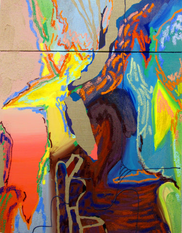 As this loud brook’s incessant fall, NURIA MORA, 2025Acrylic, Oil, and sand on canvas90.0 × 70.0 cm