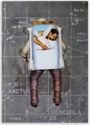 PT Besok Jaya : LAPAN Suit Studies #3, Nurrachmat WIDYASENA, 2016Oil and etching on alumunium100.0 × 70.0 cm