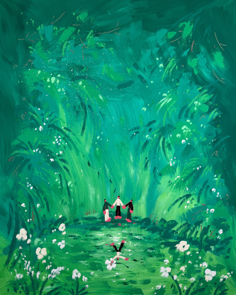 Light Rising Again, Oh Hyuckjin, 2025Mixed media on canvas162.2 × 130.3 cm