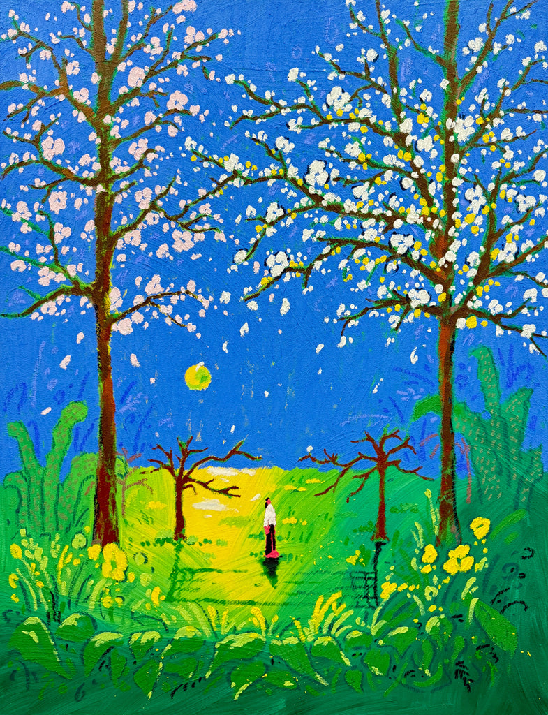 The First Cherry Blossom, Oh Hyuckjin, 2025Mixed media on canvas145.4 × 112.1 cm