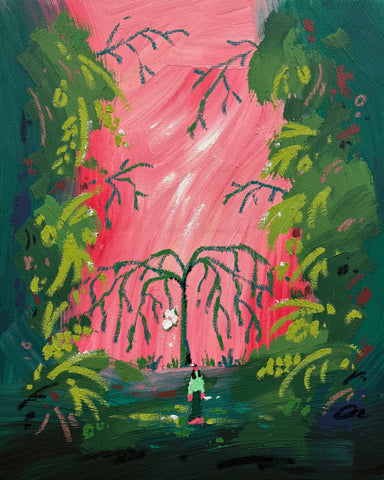 The Flower Protects Me, Oh Hyuckjin, 2025Mixed media on canvas90.9 × 72.7 cm