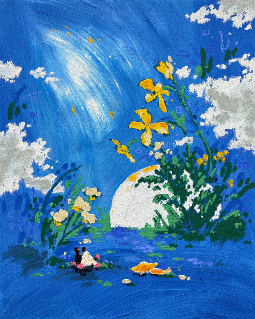 A Mother Like the Sun, Oh Hyuckjin, 2025Mixed media on canvas90.9 × 72.7 cm