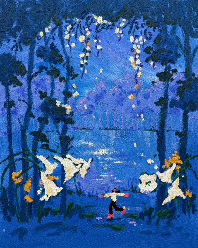 Flowered Glow, Oh Hyuckjin, 2025Mixed media on canvas90.9 × 72.7 cm