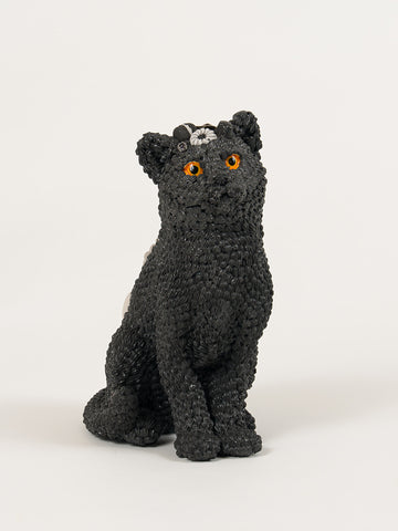 Sweet cat -kuroneko-, OSAMU WATANABE, Resin, Fiber-Reinforced Plastic17.5cm × 13.0cm × 26.0cm
