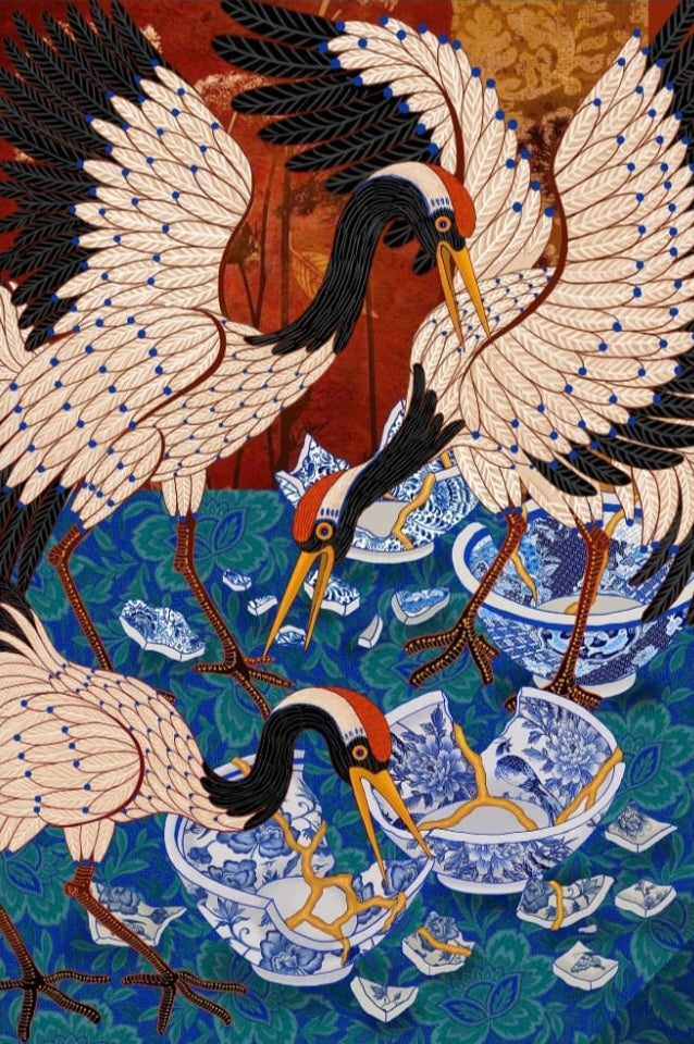 Cycles of Shattering, PABAJA, 2025Acrylic and Soft Oil Pastel on Canvas150.0 × 100.0 cm