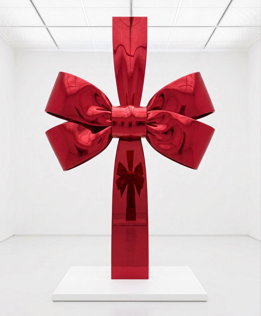 Love Can Happen Anywhere 30, PETER DRAW, 2026Mirror-Polished Stainless Steel Sculpture (Red)198.0 × 300.0 cmEdition of 4